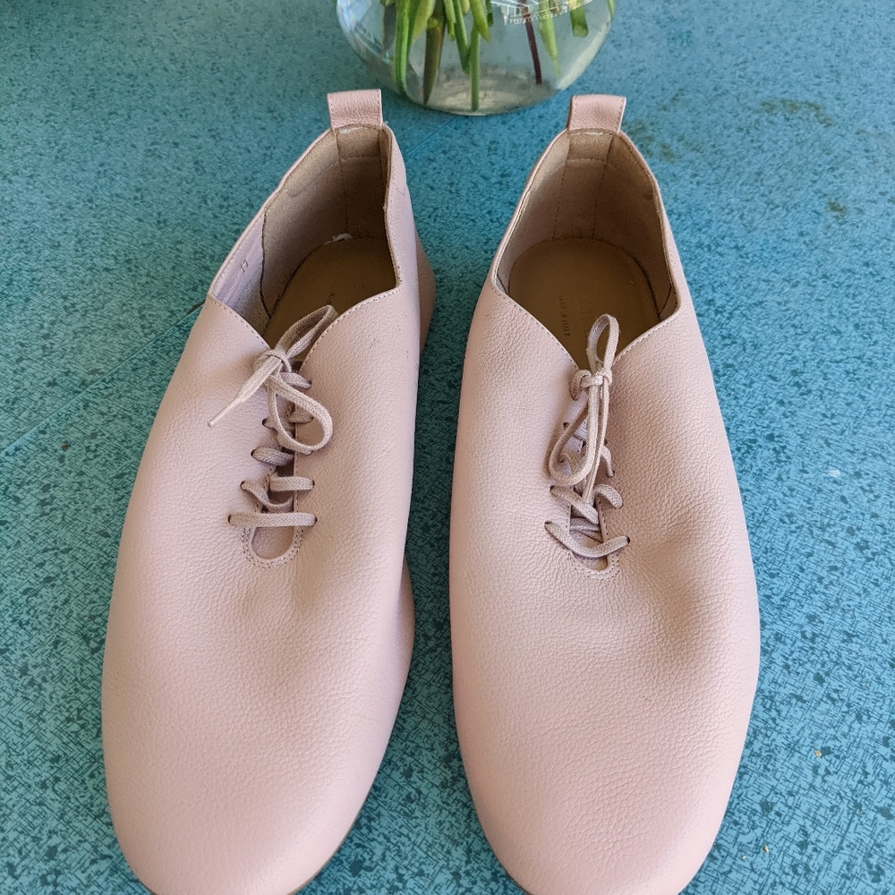 Everlane The Leather Lace-Up Flat